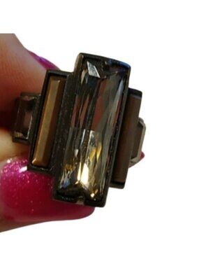 Dyrberg/Kern Copenhagen Fancy Cocktail Ring Denmark, Size 7.5